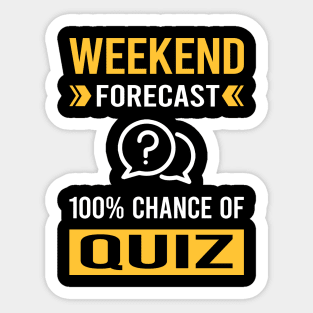 Weekend Forecast Quizzes Quiz Sticker